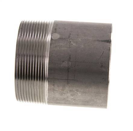 R 2 1/2'' Male x 76.1mm Stainless steel Pipe Nipple with Welding End 20 Bar DIN 2982 - 80mm