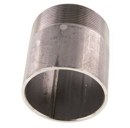R 2 1/2'' Male x 76.1mm Stainless steel Pipe Nipple with Welding End 20 Bar DIN 2982 - 80mm