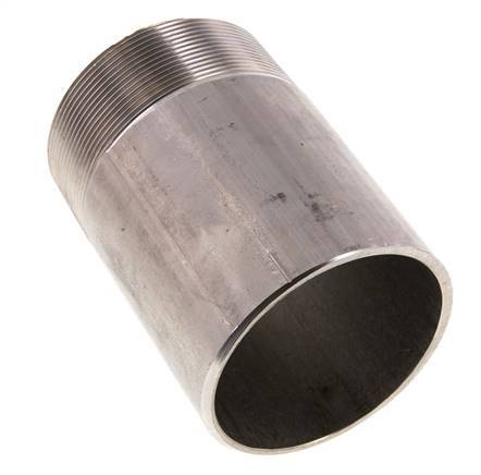 R 3'' Male x 88.9mm Stainless steel Pipe Nipple with Welding End 20 Bar DIN 2982 - 120mm