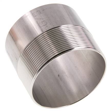 R 3'' Male x 88.9mm Stainless steel Pipe Nipple with Welding End 20 Bar DIN 2982 - 70mm
