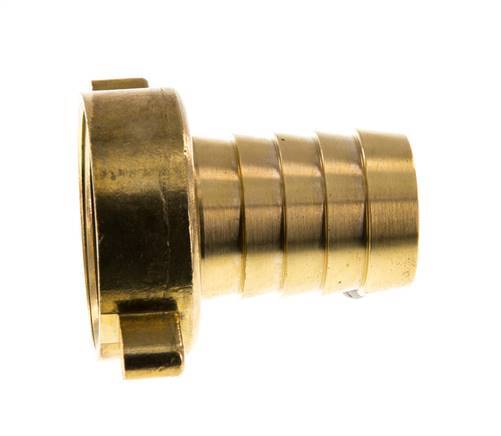 G 1 1/2'' x 32mm Brass Hose barb with NBR Seal and Wing Nut 16 Bar
