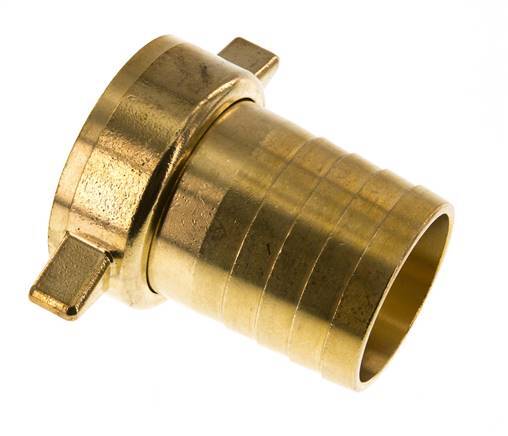 G 2'' x 50mm Brass Hose barb with NBR Seal and Wing Nut 16 Bar
