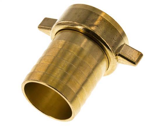 G 2'' x 50mm Brass Hose barb with NBR Seal and Wing Nut 16 Bar