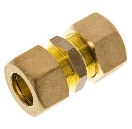 18mm Brass Straight Compression Fitting 67 Bar DIN EN 1254-2