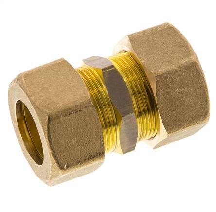 22mm Brass Straight Compression Fitting 54 Bar DIN EN 1254-2