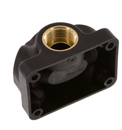 G 3/4'' x G 1/2'' Brass Wall Mounted 3-way Air Junction without through-hole 15 Bar