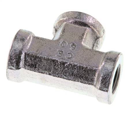 G 1/8'' Zinc plated Steel Tee 350 Bar - Hydraulic