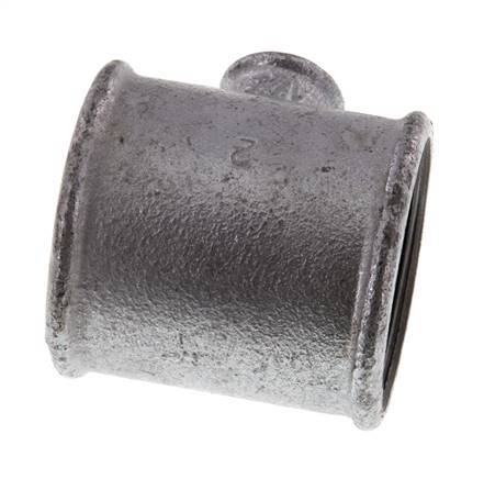 Rp 2'' x Rp 1/2'' Zinc plated Cast iron Tee 25 Bar