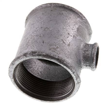 Rp 2'' x Rp 1/2'' Zinc plated Cast iron Tee 25 Bar