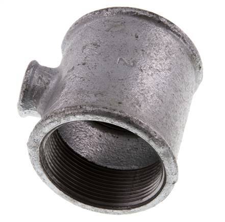 Rp 2'' x Rp 1/2'' Zinc plated Cast iron Tee 25 Bar