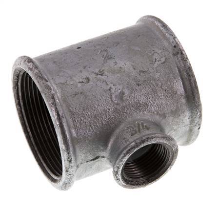 Rp 2'' x Rp 3/4'' Zinc plated Cast iron Tee 25 Bar