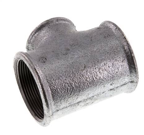 Rp 2'' x Rp 1 1/4'' Zinc plated Cast iron Tee 25 Bar