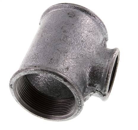 Rp 2'' x Rp 1 1/4'' Zinc plated Cast iron Tee 25 Bar