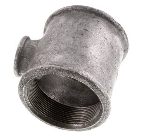 Rp 2 1/2'' x Rp 1'' Zinc plated Cast iron Tee 25 Bar
