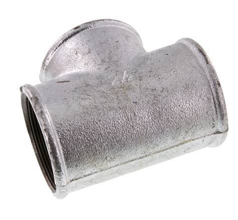 Rp 2 1/2'' Zinc plated Cast iron Tee 25 Bar