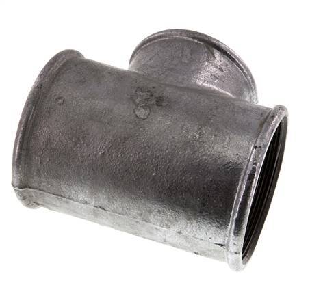 Rp 3'' x Rp 2 1/2'' Zinc plated Cast iron Tee 25 Bar