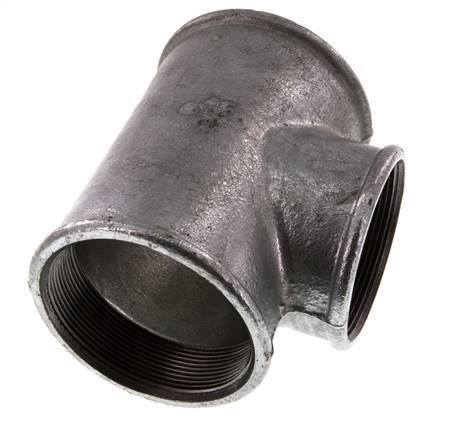 Rp 3'' x Rp 2 1/2'' Zinc plated Cast iron Tee 25 Bar