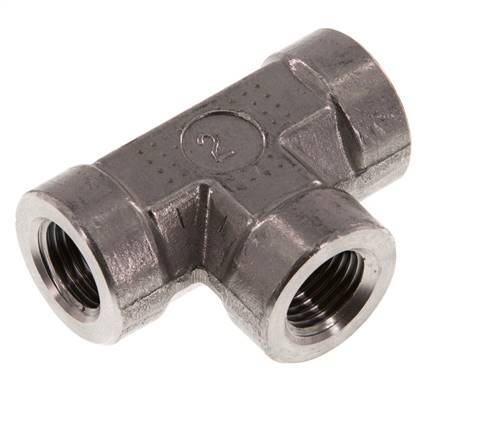 G 1/4'' Stainless steel Tee 350 Bar - Hydraulic