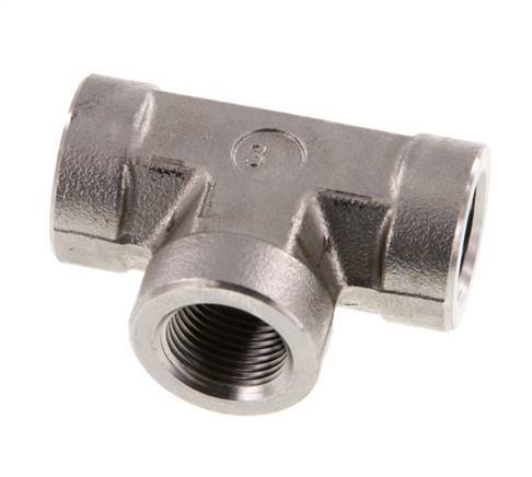 G 3/8'' Stainless steel Tee 250 Bar - Hydraulic