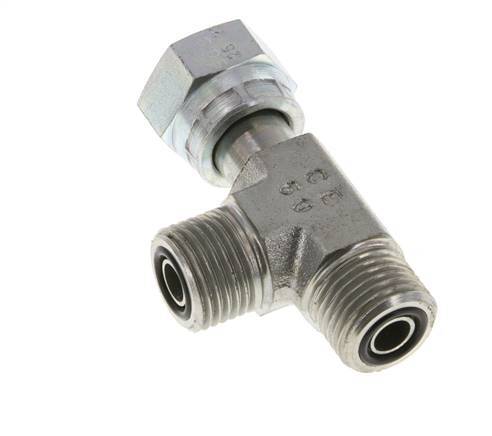 UN 11/16''-16 F/M Zinc plated Steel Tee ORFS with union nut 630 Bar - Hydraulic