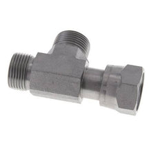 UNS 1''-14 F/M Zinc plated Steel Tee ORFS with union nut 400 Bar - Hydraulic