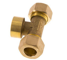 G 3/4'' x 18mm Brass Tee Compression Fitting 67 Bar DIN EN 1254-2