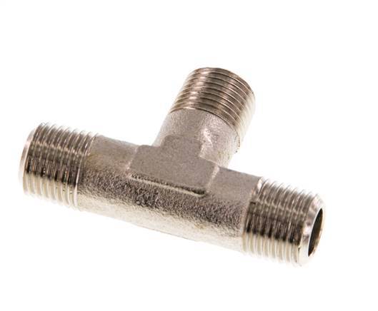 R 1/8'' Male Nickel plated Brass Tee 16 Bar [5 Pieces]