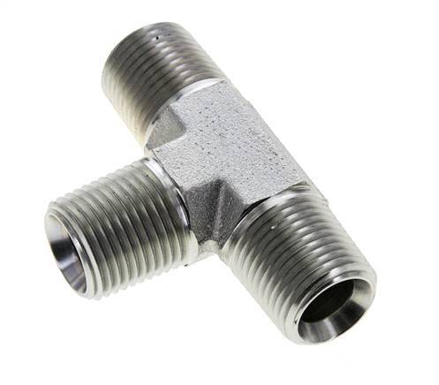 1/2'' NPT Male Zinc plated Steel Tee 210 Bar - Hydraulic