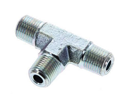 1/8'' NPT Male Zinc plated Steel Tee 345 Bar - Hydraulic
