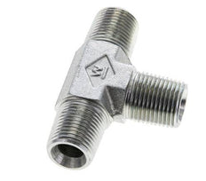 3/8'' NPT Male Zinc plated Steel Tee 210 Bar - Hydraulic