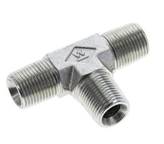 3/8'' NPT Male Zinc plated Steel Tee 210 Bar - Hydraulic
