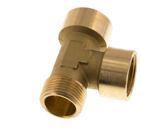 R 1'' x G 1'' M/F Brass Tee 16 Bar