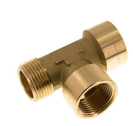 R 1'' x G 1'' M/F Brass Tee 16 Bar