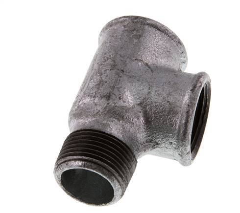 R 1'' x Rp 1'' M/F Zinc plated Cast iron Tee 25 Bar