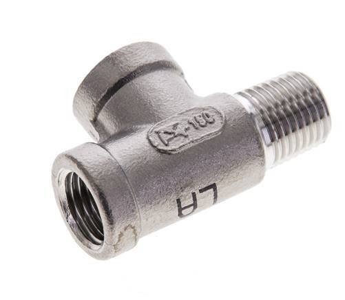 R 1/4'' x Rp 1/4'' M/F Stainless steel Tee 16 Bar