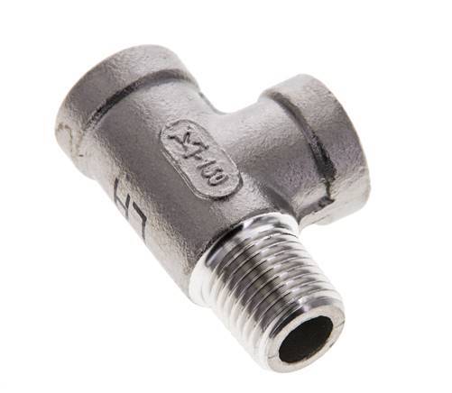 R 1/4'' x Rp 1/4'' M/F Stainless steel Tee 16 Bar
