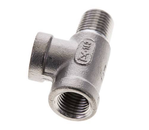 R 1/4'' x Rp 1/4'' M/F Stainless steel Tee 16 Bar