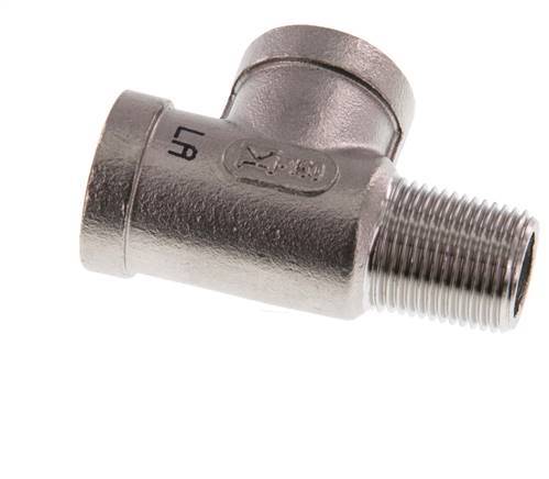R 3/8'' x Rp 3/8'' M/F Stainless steel Tee 16 Bar