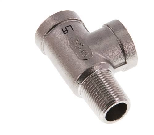 R 3/8'' x Rp 3/8'' M/F Stainless steel Tee 16 Bar