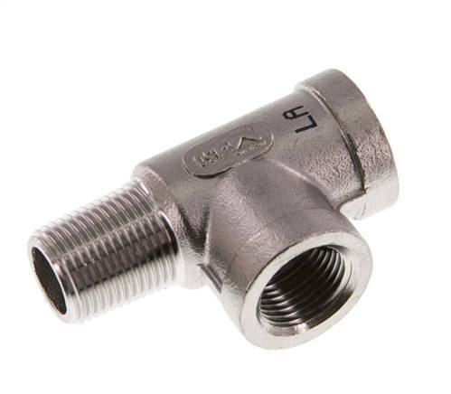 R 3/8'' x Rp 3/8'' M/F Stainless steel Tee 16 Bar