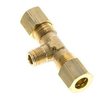 R 1/8'' Male x 8mm Brass Tee Compression Fitting 135 Bar DIN EN 1254-2