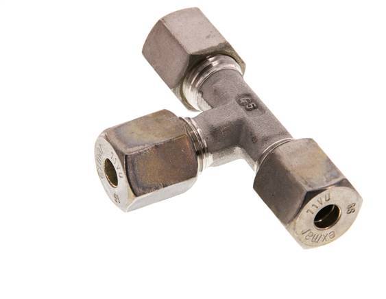 6S Stainless steel Tee Compression Fitting 630 Bar DIN 2353