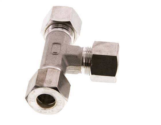 12S Stainless steel Tee Compression Fitting 630 Bar DIN 2353