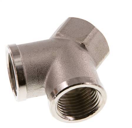 G 1/2'' Nickel plated Brass Y-Piece 16 Bar