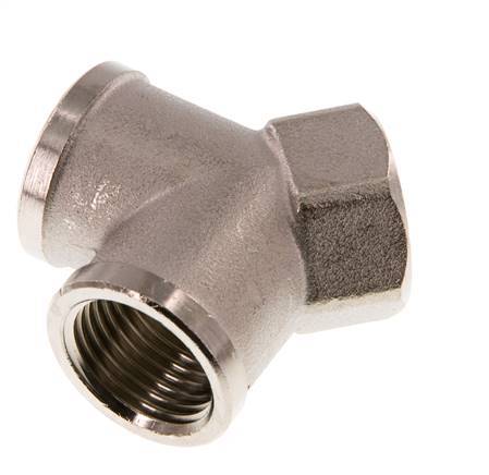 G 1/2'' Nickel plated Brass Y-Piece 16 Bar