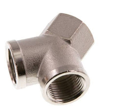 G 3/8'' Nickel plated Brass Y-Piece 16 Bar