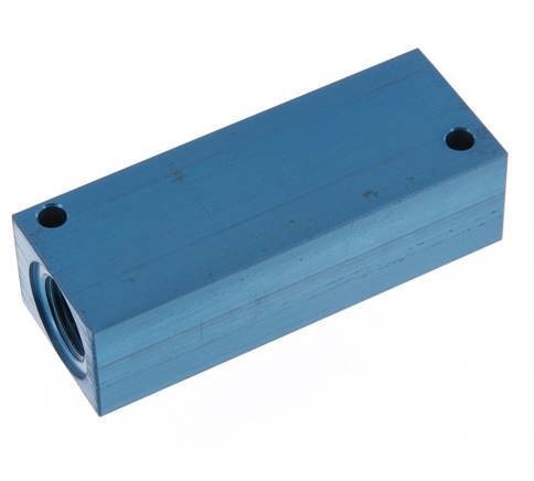 4xG 1/2'' Aluminium Distributor Block One-sided 16 Bar
