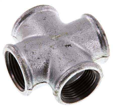 Rp 1'' Female Zinc plated Cast iron Cross 25 Bar