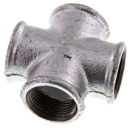 Rp 1'' Female Zinc plated Cast iron Cross 25 Bar