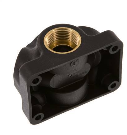 G 3/4'' x G 1/2'' Plastic Wall Mounted 4-way Air Junction with through-hole 15 Bar